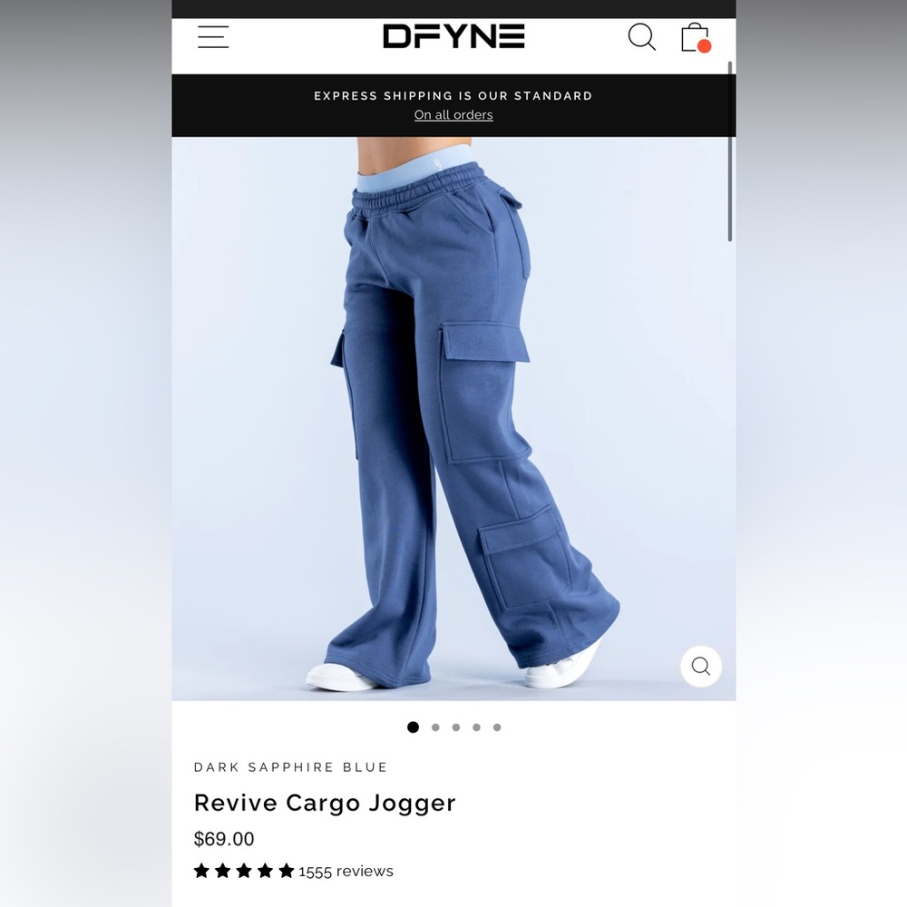 SOLD!! Revive Women's Cargo Jogger in Deep Blue